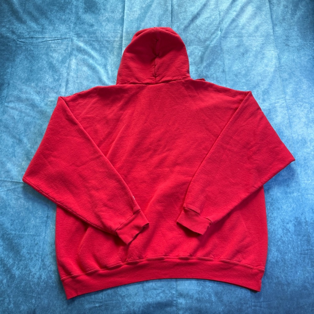 Y2K Champion Eastern College Hoodie Red Pullover Sweatshirt XL USA Style - Picture 6 of 8